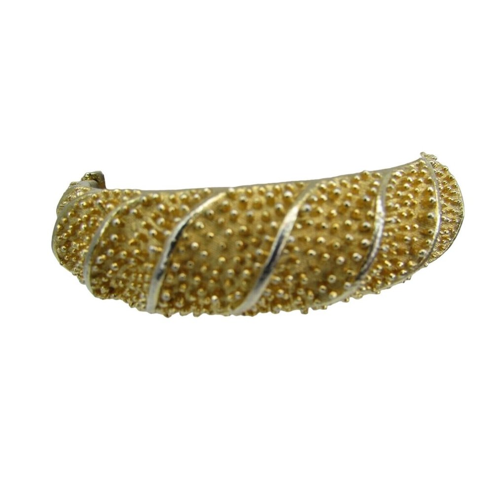 Goldtone Spring Hinge Bangle Bracelet Gold Tone ART 47276